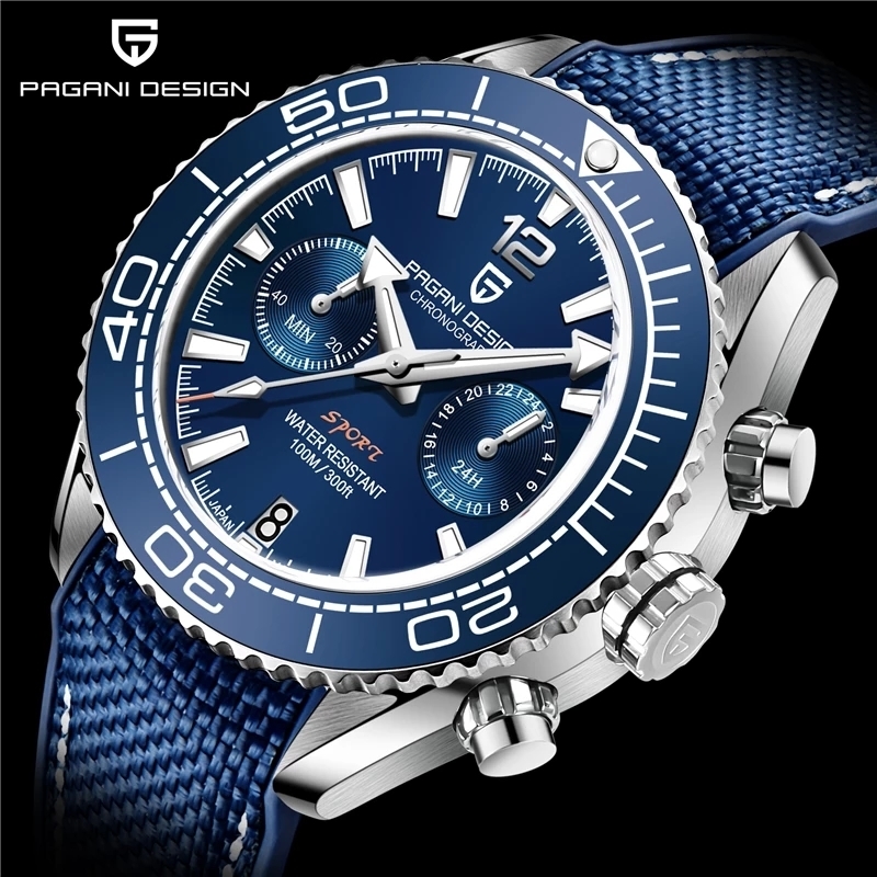 Wristwatches PAGANI DESIGN Classic Luxury Quartz Watch For Men Top Brand Ceramic Bezel Sapphire Glass 100M Waterproof Relgio Masculino 221128
