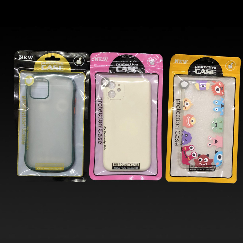 Poly Bags Clear Plastic Opp Packing Zipper Package Accessories Pvc Retail Boxes Handles For 4.7 5.5 inch iPhone Samsung Huawei XiaoMi OnePlus Cable