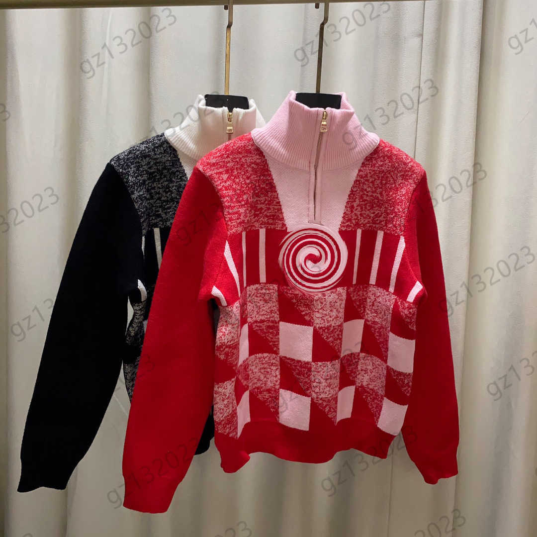 Womens Sweater Matching Color Checked Print High Collar Pullover Knit Sweaters Half Zip Open Design Long Sleeves Casual Warm Knitwear Luxury Women Clothing 2 Colors, 12
Womens Sweater Matching Color Checked Print High Collar Pullover Knit Sweaters Half Zip Open Design Long Sleeves Casual Warm Knitwear Luxury Women Clothing 2 Colors, 12