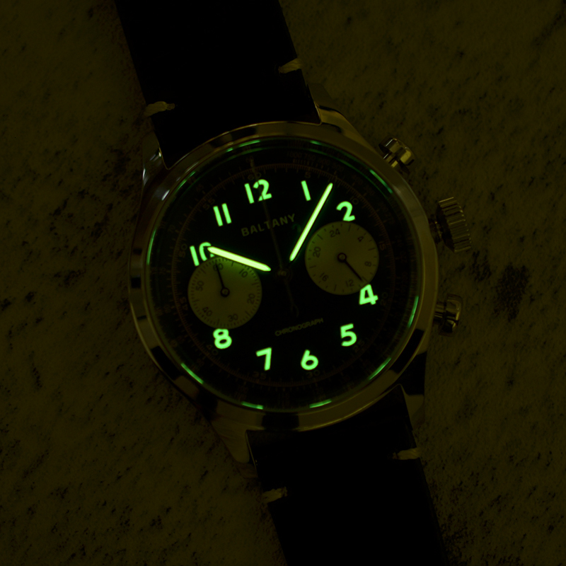 Wristwatches Baltany Quartz Chronograph Watches 39mm Panda Dial 5ATM Water Resistant Retro Super Luminous Vintage Watch 221128