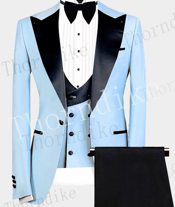 Men's Suits Blazers Thorndike 3 Pieces Peaked Lapel Fit Business Regular Prom Tuxedos For Wedding BlazerPantsVest 221128