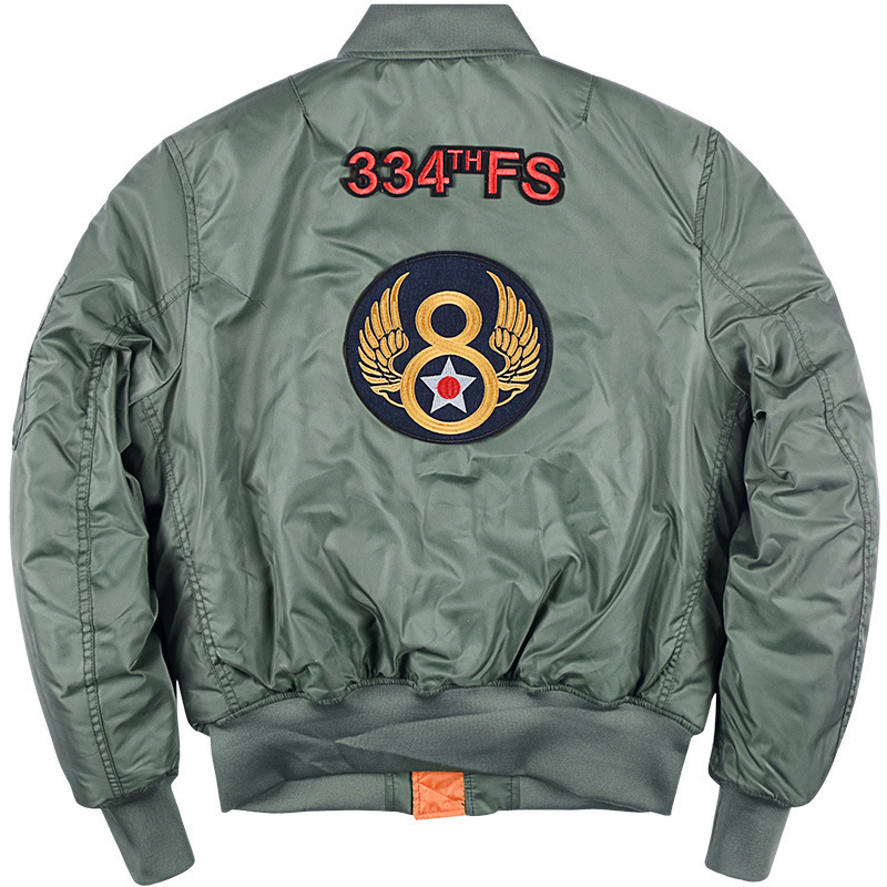 Mens Jackets ABOORUN Winter Fashion MA1 Bomber Air Force Pilot Combat Down Cotton Coats for Male 221129