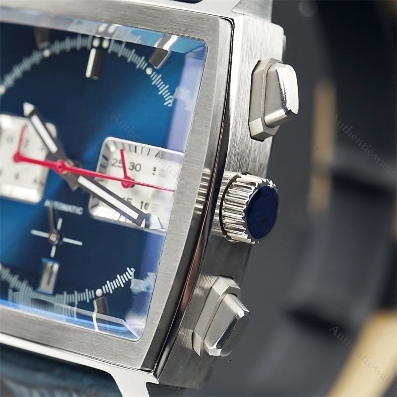 Wristwatches Top Brand Men s Quartz Chronograph Automatic Blue Sunray Dial Watch Wristwatch Luxury Relogio 221128