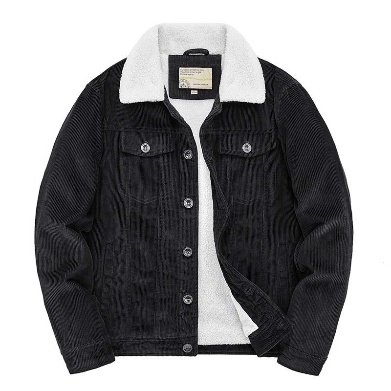 Mens Jackets Mcikkny Men Winter Fleece Corduroy Fur Collar Thermal Warm Outwear Top Clothing For Male Size M5XL 221129