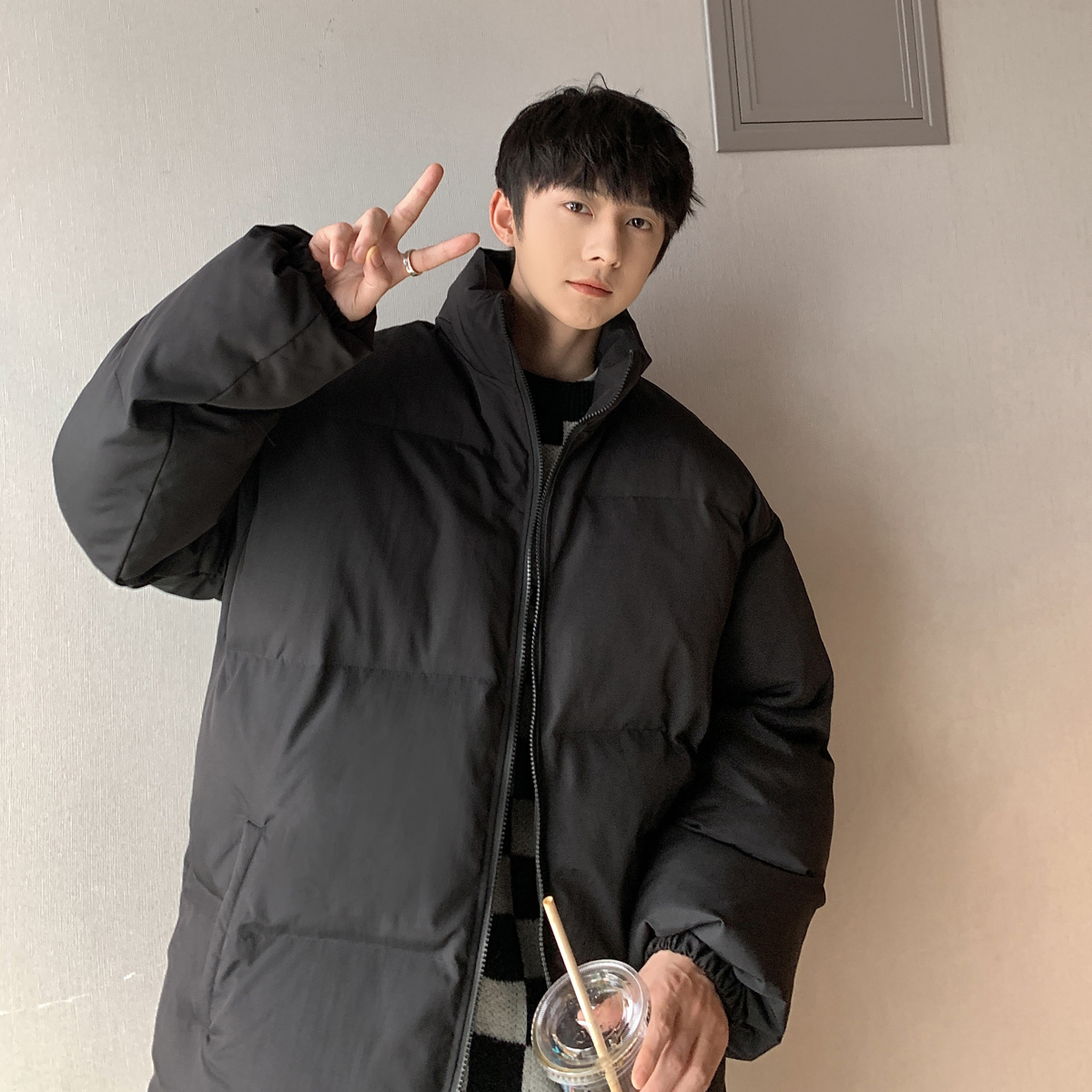 Mens Down Parkas LAPPSTER Y2k Solid Winter Bubble Coat Windbreaker Korean Streetwear Puffer Jacket Hip Hop Black Harajuku Jackets 221129