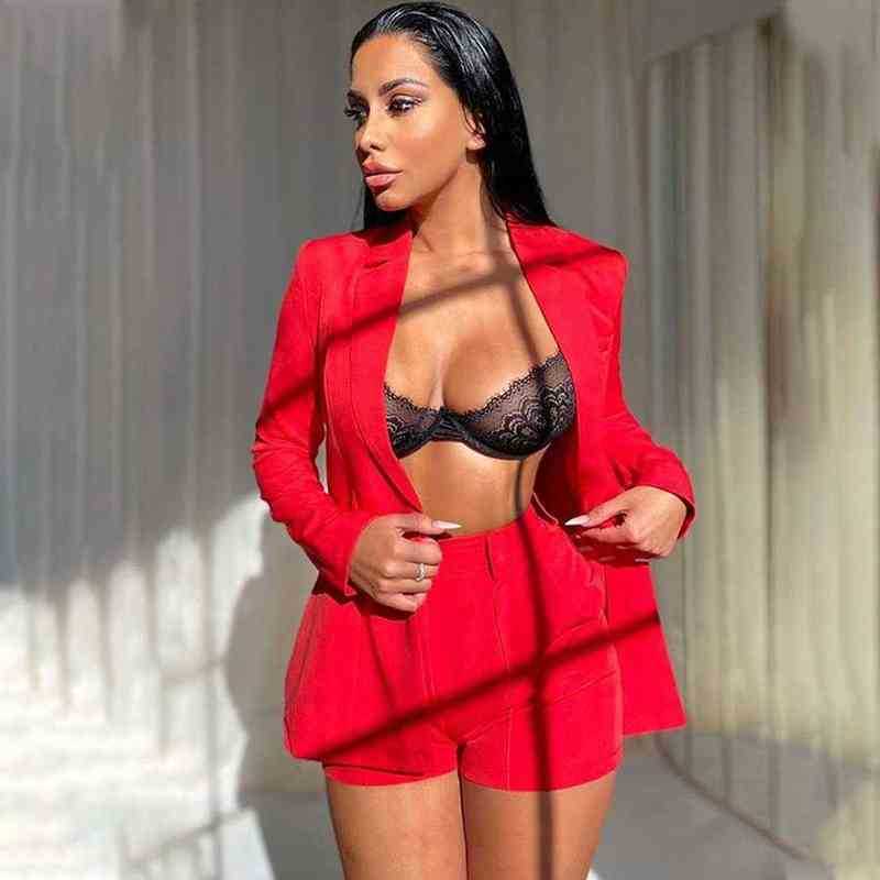 Women Long Sleeve Black Button Up Elastic 2 Piece Sets Tops And Pocket Shorts Set Elegant Office Womens Suits Wholesale Items J220813, Pink t-shirt 1
Women Long Sleeve Black Button Up Elastic 2 Piece Sets Tops And Pocket Shorts Set Elegant Office Womens Suits Wholesale Items J220813, Pink t-shirt 1