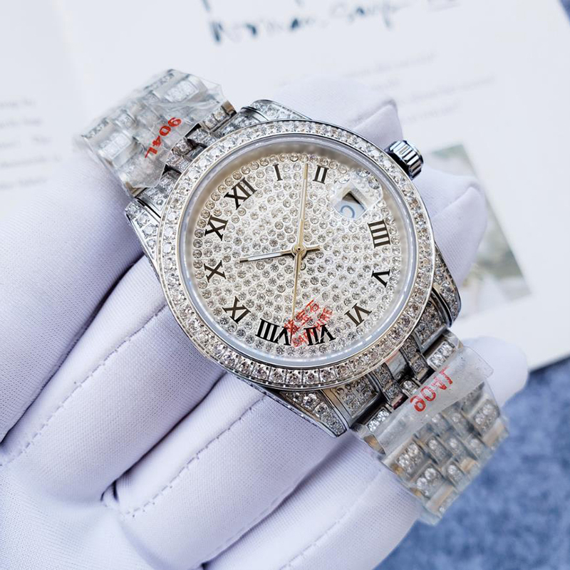 Men's automatic mechanical watch Fashion classic diamond 36mm 904L designer all stainless steel watches Sapphire waterproof watch Montre de luxe, Tool
Men's automatic mechanical watch Fashion classic diamond 36mm 904L designer all stainless steel watches Sapphire waterproof watch Montre de luxe, Tool