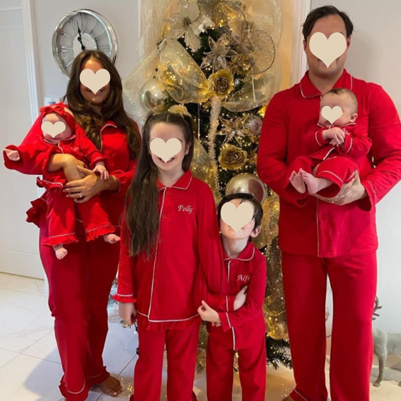 Pajamas Wholesale Baby Clothes Toddler Pajamas Red Green Velvet Kids Boys And Girls Family Matching Christmas Pyjamas 221129
