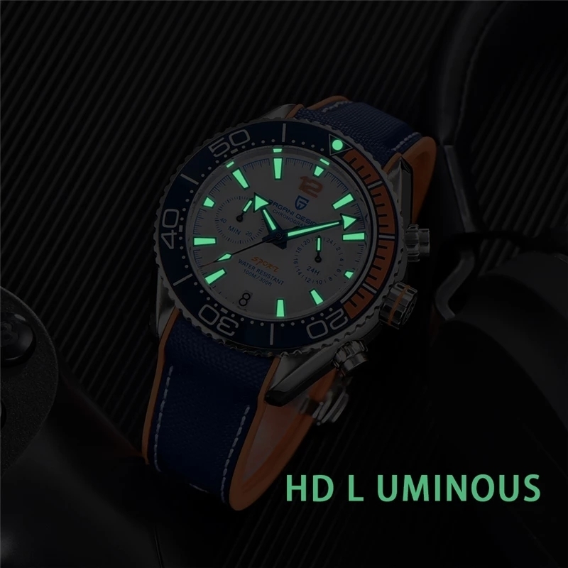 Wristwatches PAGANI DESIGN Classic Luxury Quartz Watch For Men Top Brand Ceramic Bezel Sapphire Glass 100M Waterproof Relgio Masculino 221128