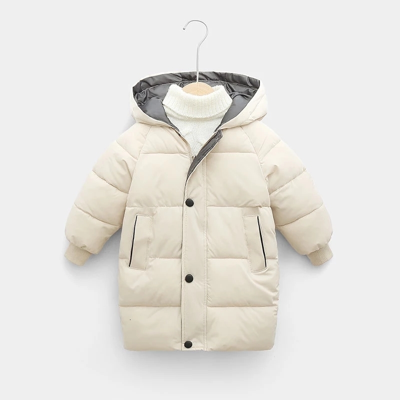Down Coat Children's Down Coat Winter Teenage Baby Boys Girls Cottonpadded Parka Coats Thicken Warm Long Jackets Toddler Kids Outerwear 221128