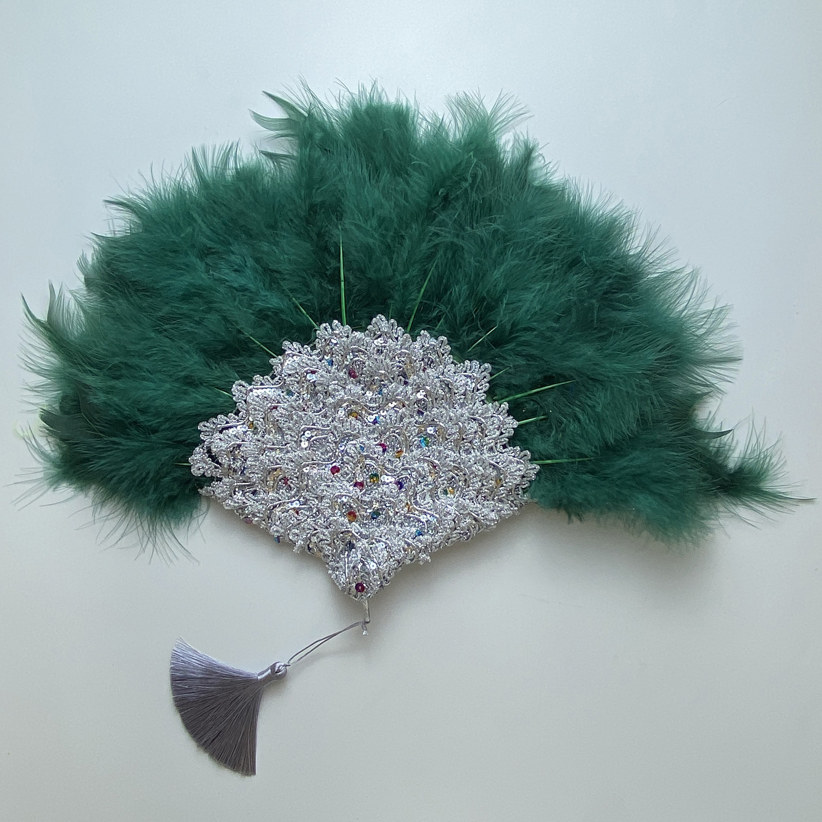 Decorative Objects Figurines Handmade Evantaille Mariage Africain Bridal Turkey Feather Handle fan wedding Dance Nigerian Feather Fans for Wedding Par