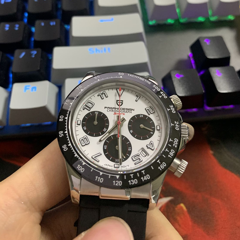 Wristwatches PAGANI DESIGN Style Stainless Men Quartz Waterproof Ceramic Bezel Chronograph Fashion Sapphire Glass Watch 221128