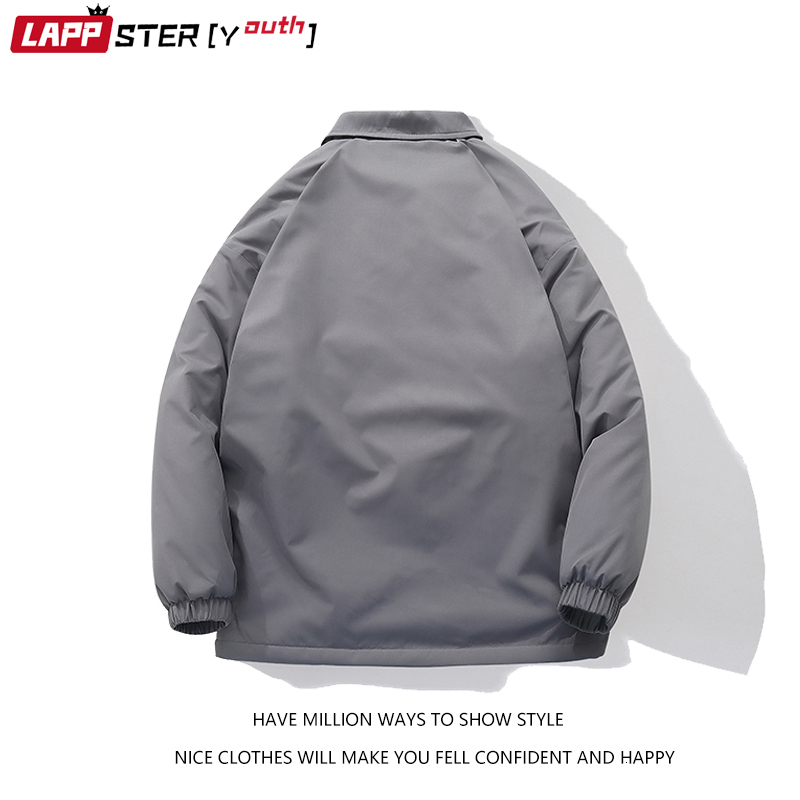 Mens Down Parkas LAPPSTERYouth Men Winter Letter Harajuku Coats Warm Graphic Streetwear Jackets Male Black Outwear Clothing 5XL 221129