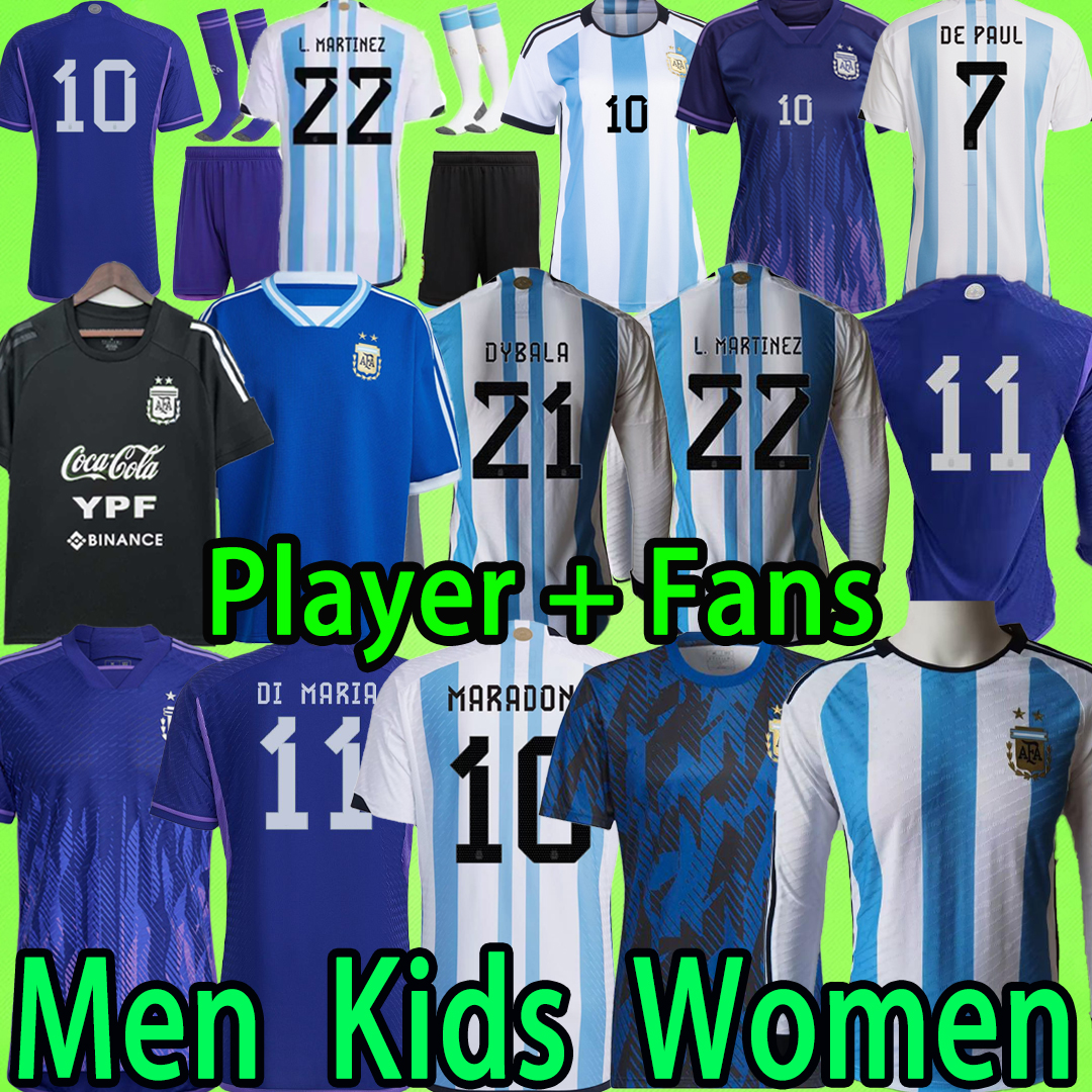 MEN WOMEN KIDS KIT Argentina Soccer Jerseys 2022 Player Version long sleeve Maradona DYBALA J.ALVAREZ DE PAUL MESSIS 2023 DI MARIA ACUNA Football shirts 22 23 uniforms
MEN WOMEN KIDS KIT Argentina Soccer Jerseys 2022 Player Version long sleeve Maradona DYBALA J.ALVAREZ DE PAUL MESSIS 2023 DI MARIA ACUNA Football shirts 22 23 uniforms