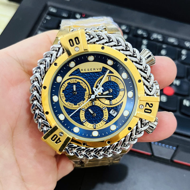 Wristwatches Undefeated Reserve Herc Mens Watch Luminous Chronograph Stainless Steel Luxury Watches Invicto Reloj De Hombre For Drop 221128