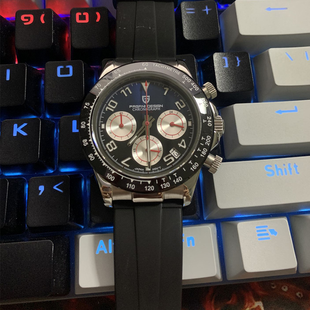 Wristwatches PAGANI DESIGN Style Stainless Men Quartz Waterproof Ceramic Bezel Chronograph Fashion Sapphire Glass Watch 221128
