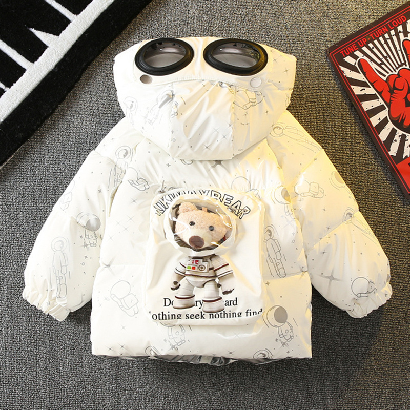 Down Coat Boys Down Jacket Coat Overcoat Cotton White Warm Thicken Winter Plus Size Children's Clothing 221128