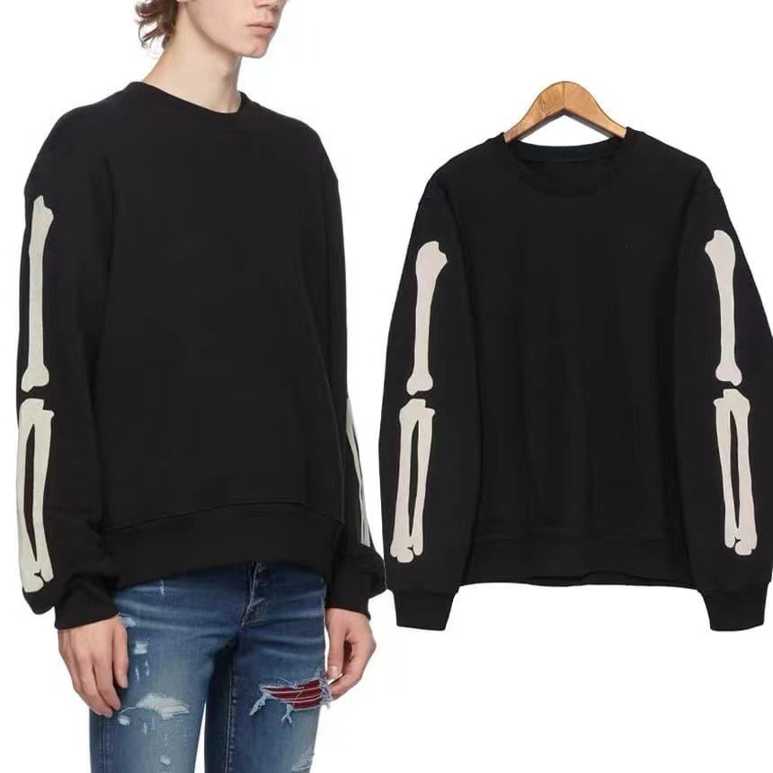 Casual Flocking Bone Pattern Tshirt Top Mens Hoodie long sleeve pullover Streetwear O-neck Men
Casual Flocking Bone Pattern Tshirt Top Mens Hoodie long sleeve pullover Streetwear O-neck Men
