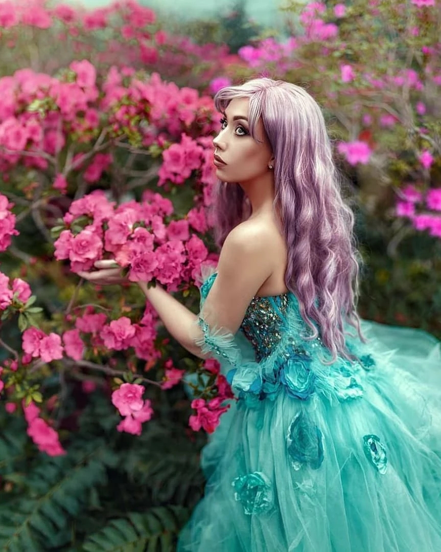 Mint Blue Princess Evening Dresses 2023 Off Shoulder Lace-up Handmade Rose Flower Fairy Tulle prom Gown feestjurken