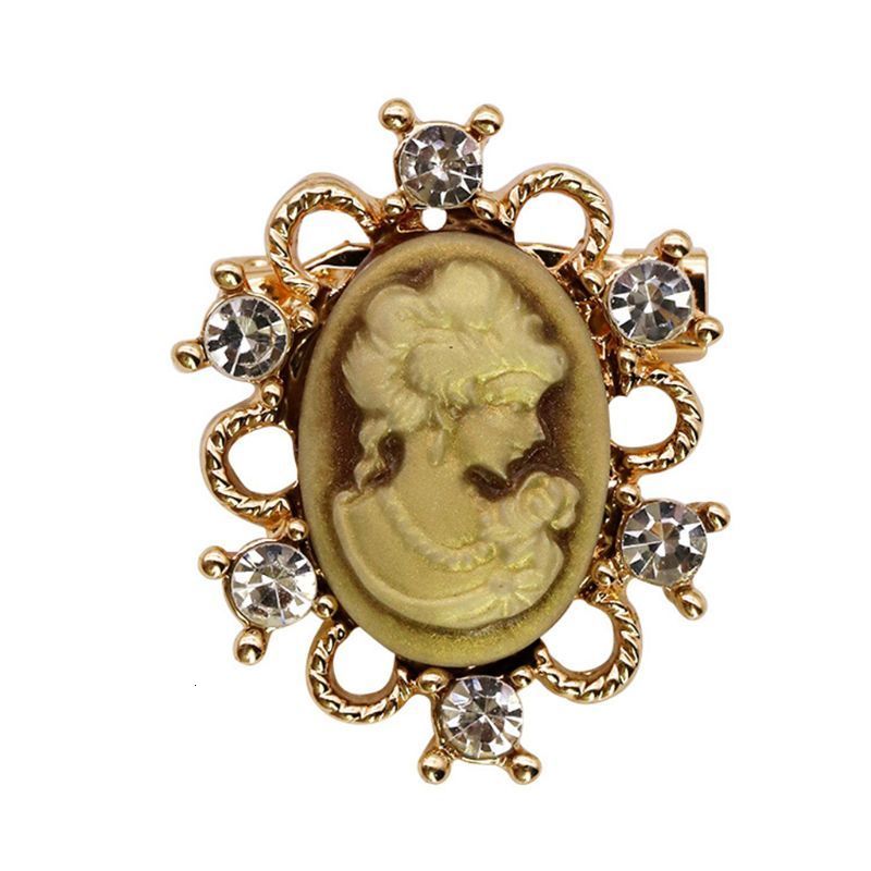 Pins Brooches Lot 12pcs Crystal Flower Vintage Victorian Cameo Brooch Pin Set for Women 221128