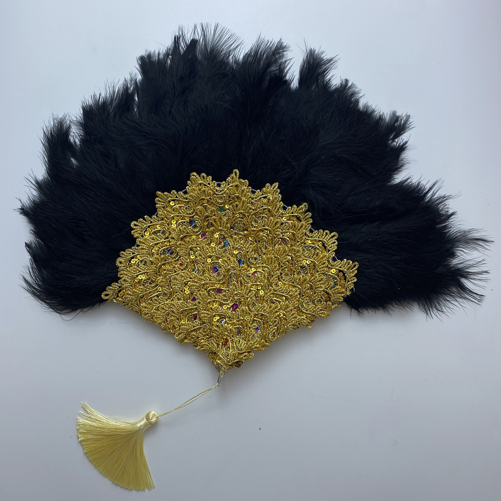 Decorative Objects Figurines Handmade Evantaille Mariage Africain Bridal Turkey Feather Handle fan wedding Dance Nigerian Feather Fans for Wedding Par