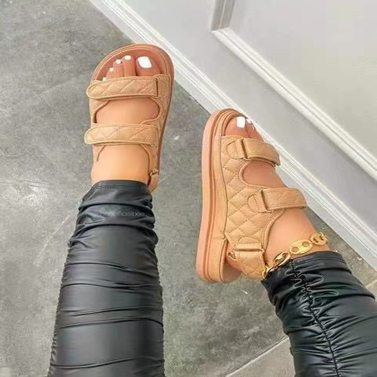 Sandals Women's Arrival Fashion Tape Soft And Comfortable Casual Beach Flat Summer Shoes For Women