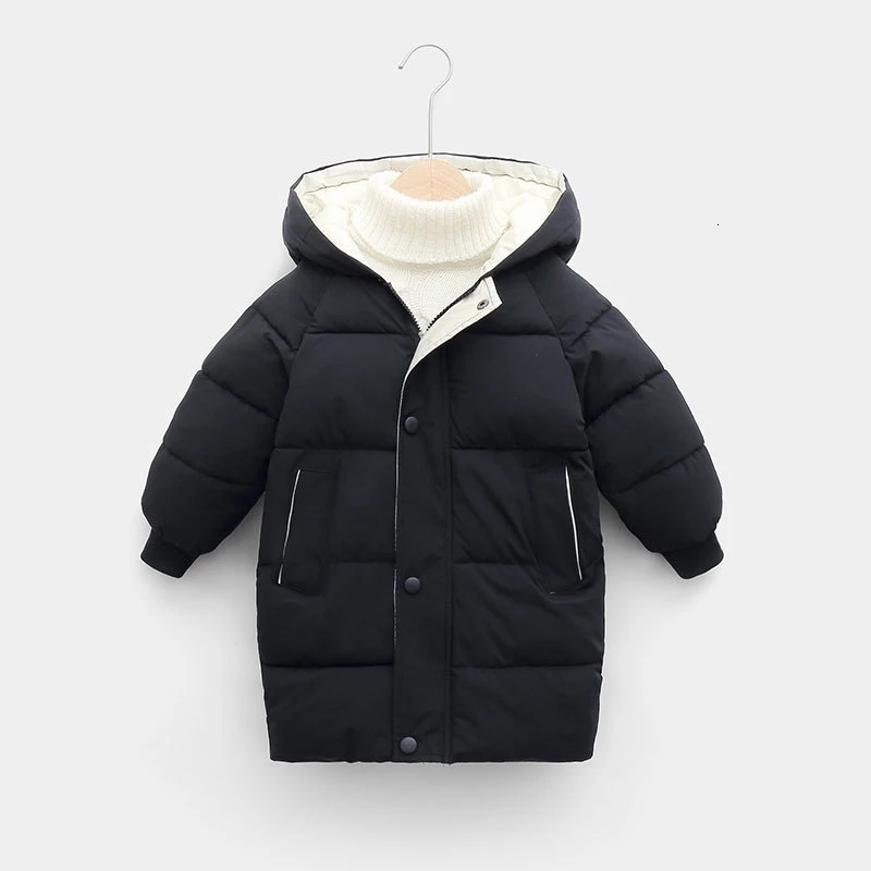 Down Coat Children's Down Coat Winter Teenage Baby Boys Girls Cottonpadded Parka Coats Thicken Warm Long Jackets Toddler Kids Outerwear 221128