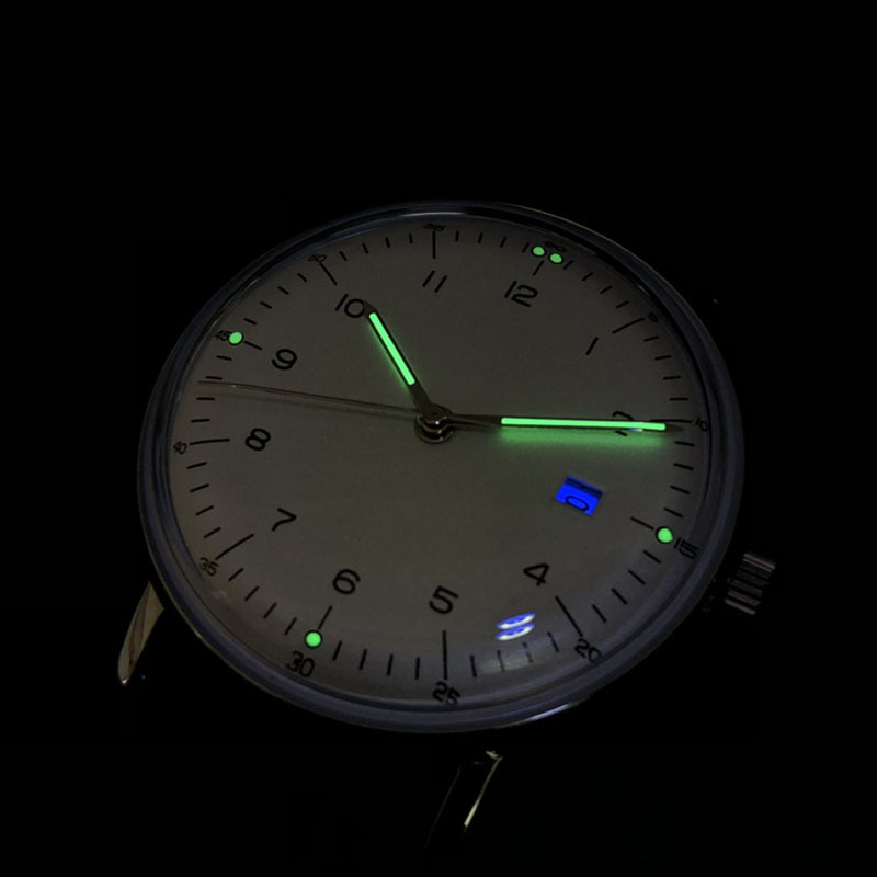 Wristwatches 38mm Bubble Mirror Pot Lid Stainless Steel Waterproof Super Luminous Calendar Display Bauhaus Style Minimalist Quartz Mens Watch 221128