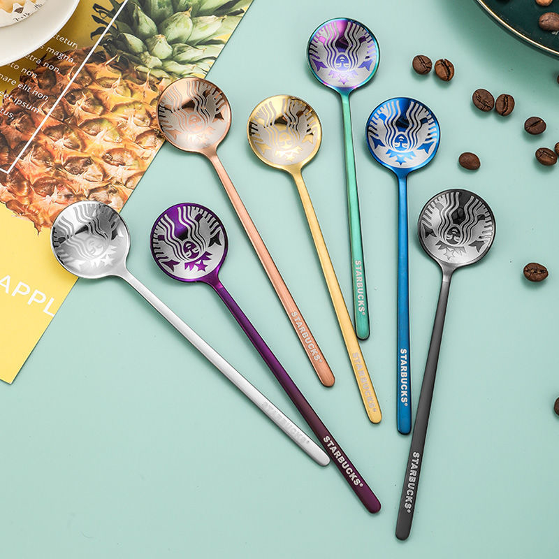 Starbucks stainless steel coffee spoon long handle mixing milk tea dessert honey spoon Korean cute mug
Starbucks stainless steel coffee spoon long handle mixing milk tea dessert honey spoon Korean cute mug