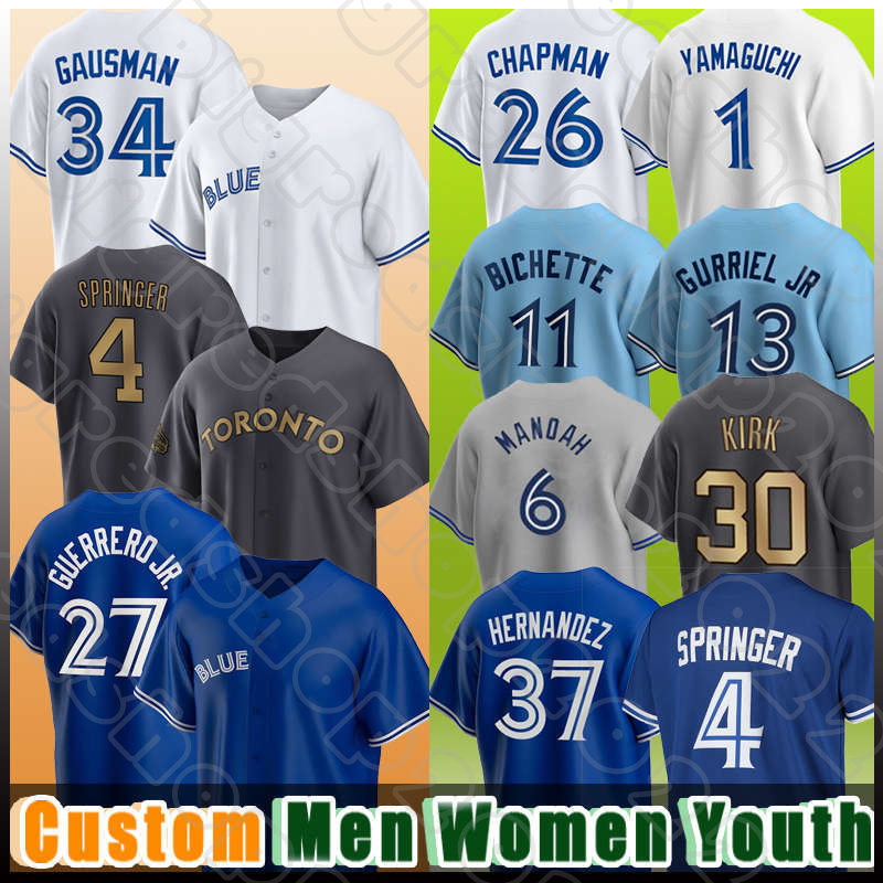27 Vladimir Guerrero Jr. 11 Bo Bichette Baseball Jerseys 4 George Springer 8 Cavan Biggio Matt Chapman Kevin Gausman Alejandro Kirk Lourdes Gurriel Jr. Alek Manoah, Custom women(lan n)
27 Vladimir Guerrero Jr. 11 Bo Bichette Baseball Jerseys 4 George Springer 8 Cavan Biggio Matt Chapman Kevin Gausman Alejandro Kirk Lourdes Gurriel Jr. Alek Manoah, Custom women(lan n)