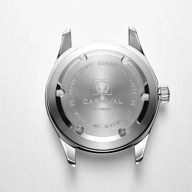 Wristwatches CARNIVAL Luxury Brand Watch Men Quartz Watches Luminous Hands Waterproof Solid Stainess Steel Men s Clock Relogio Masculino 8638 221128