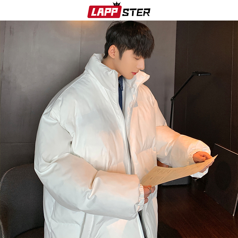 Mens Down Parkas LAPPSTER Y2k Solid Winter Bubble Coat Windbreaker Korean Streetwear Puffer Jacket Hip Hop Black Harajuku Jackets 221129