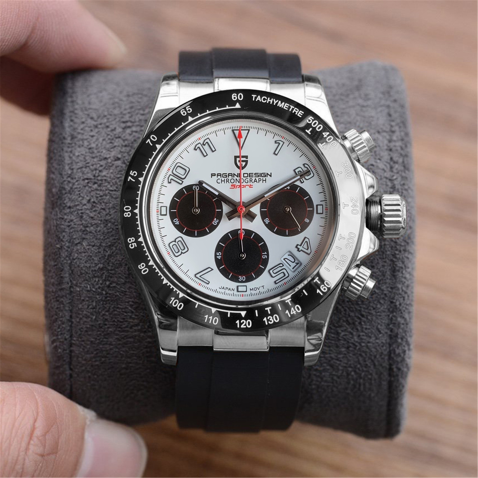 Wristwatches PAGANI DESIGN Style Stainless Men Quartz Waterproof Ceramic Bezel Chronograph Fashion Sapphire Glass Watch 221128
