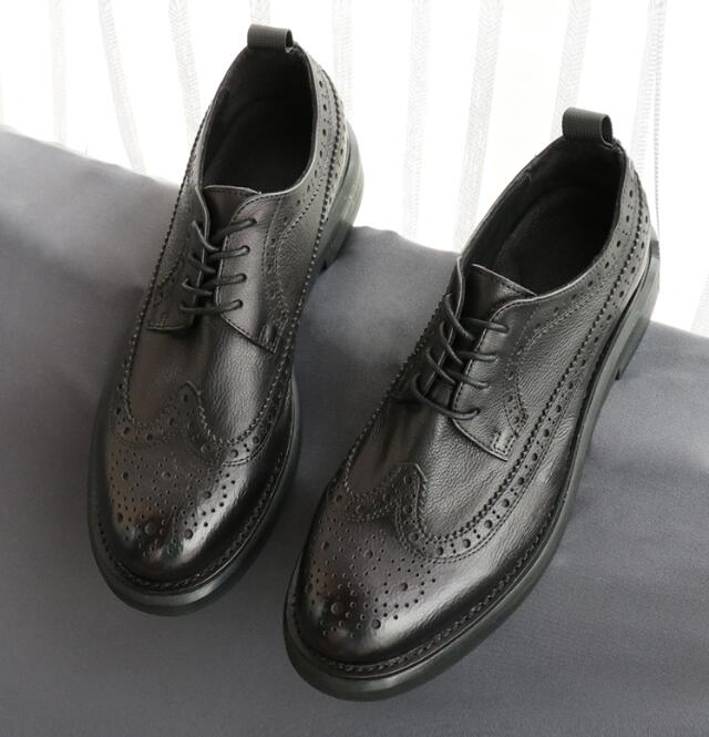 British Style Brogue Carved Shoes Gentlemen Formal Suit Dress Shoes Cow Leather Mens Oxfords Big Size 38-46, Black
British Style Brogue Carved Shoes Gentlemen Formal Suit Dress Shoes Cow Leather Mens Oxfords Big Size 38-46, Black