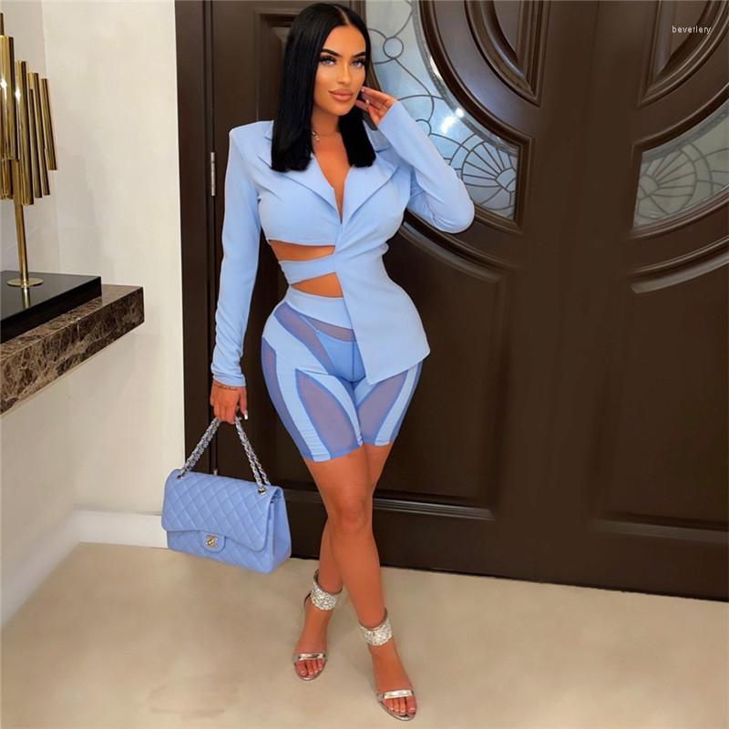 Women' Tracksuits Fashion Women Two Piece Matching Set Long Sleeve V Neck Blazer Top Mesh Patchwork Bodycon Shorts Elegant Streetwear Suit, Black
Women' Tracksuits Fashion Women Two Piece Matching Set Long Sleeve V Neck Blazer Top Mesh Patchwork Bodycon Shorts Elegant Streetwear Suit, Black
