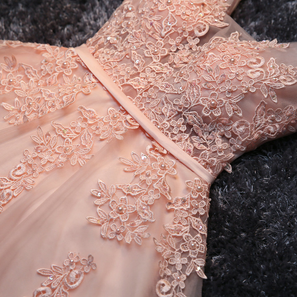 Party Dresses Elegant Pearl Pink Prom Sexy Dress Short V Neck Appliques Beading Lace Up Knee-Length Graduation Gowns 221128