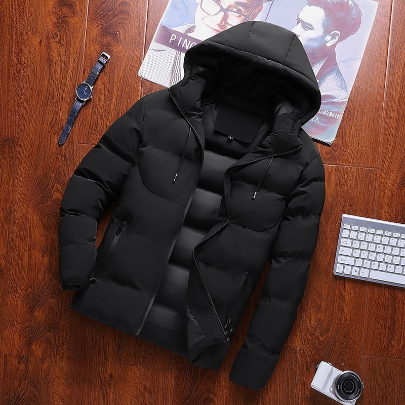Men's Down Parkas Hooded Puffer Jackets Men Autumn Winter Windbreaker Jackets Men Fashion Clothing Cotton Padded Jacket Mens Coats With Hood 2211