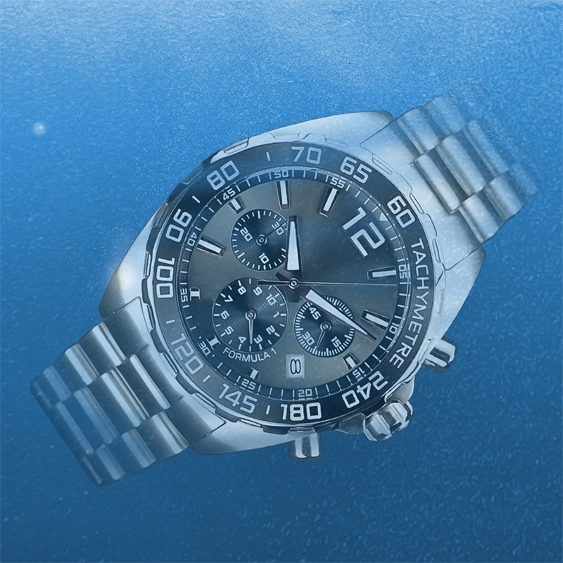 Wristwatches Luxury Men s Watch Sport LUXURI DESIGN Chronograph Blue Dial Luminous Waterproof 221128