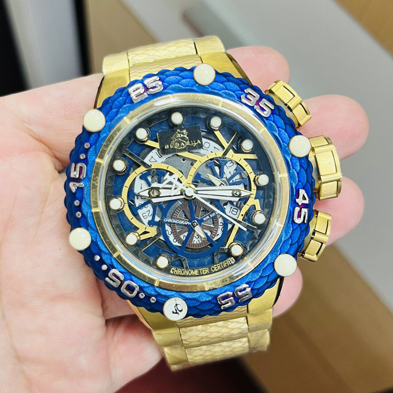Wristwatches Undefeated Diver Mens Watches Luminous Chronograph Waterproof Stainless Steel Luxury Watch Relgio Masculino For Drop 221128