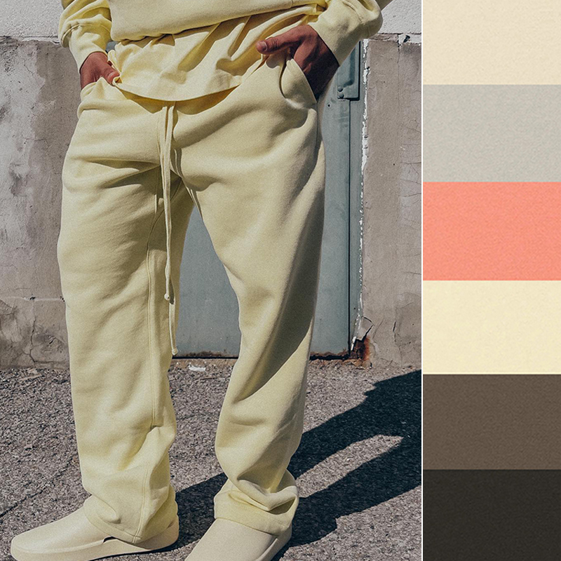 New Colors Flocking Lettering Joggers & Straight Pants Casual Long Fleeced Sweat Pants Trousers Men Women Hip Hop Streetwear