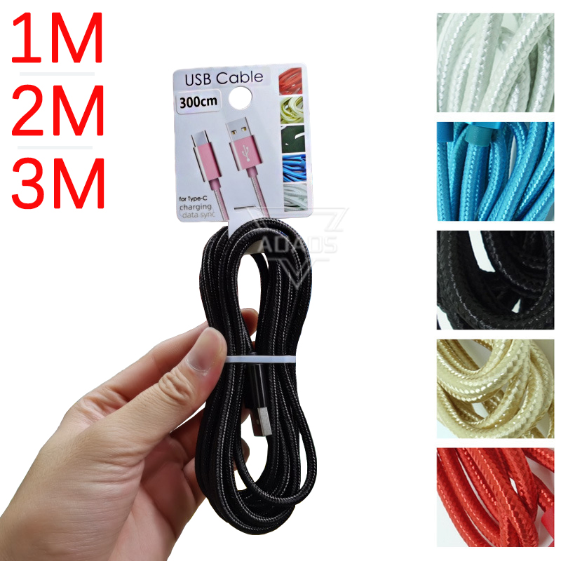 1M 3FT 2M 6FT 3M 10FT Phone Cables Micro USB Charger Sync Data woven Braided cord Type-C Charging cable 1.5M 4.9FT For Android Samsung with hanging card package, Mixed color
1M 3FT 2M 6FT 3M 10FT Phone Cables Micro USB Charger Sync Data woven Braided cord Type-C Charging cable 1.5M 4.9FT For Android Samsung with hanging card package, Mixed color