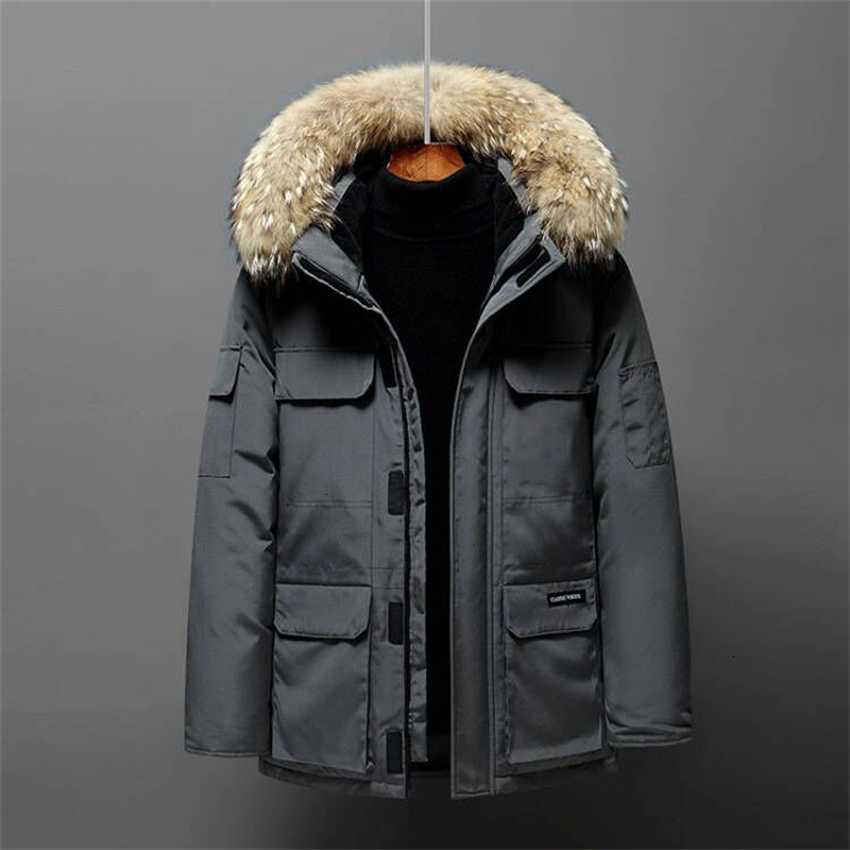 Fur Collar White Duck Down Winter Jacket Men Windproof Hooded Thicken Multi-pocket Coat Male Keep Warm -30 Degree Parkas, Rice white
Fur Collar White Duck Down Winter Jacket Men Windproof Hooded Thicken Multi-pocket Coat Male Keep Warm -30 Degree Parkas, Rice white