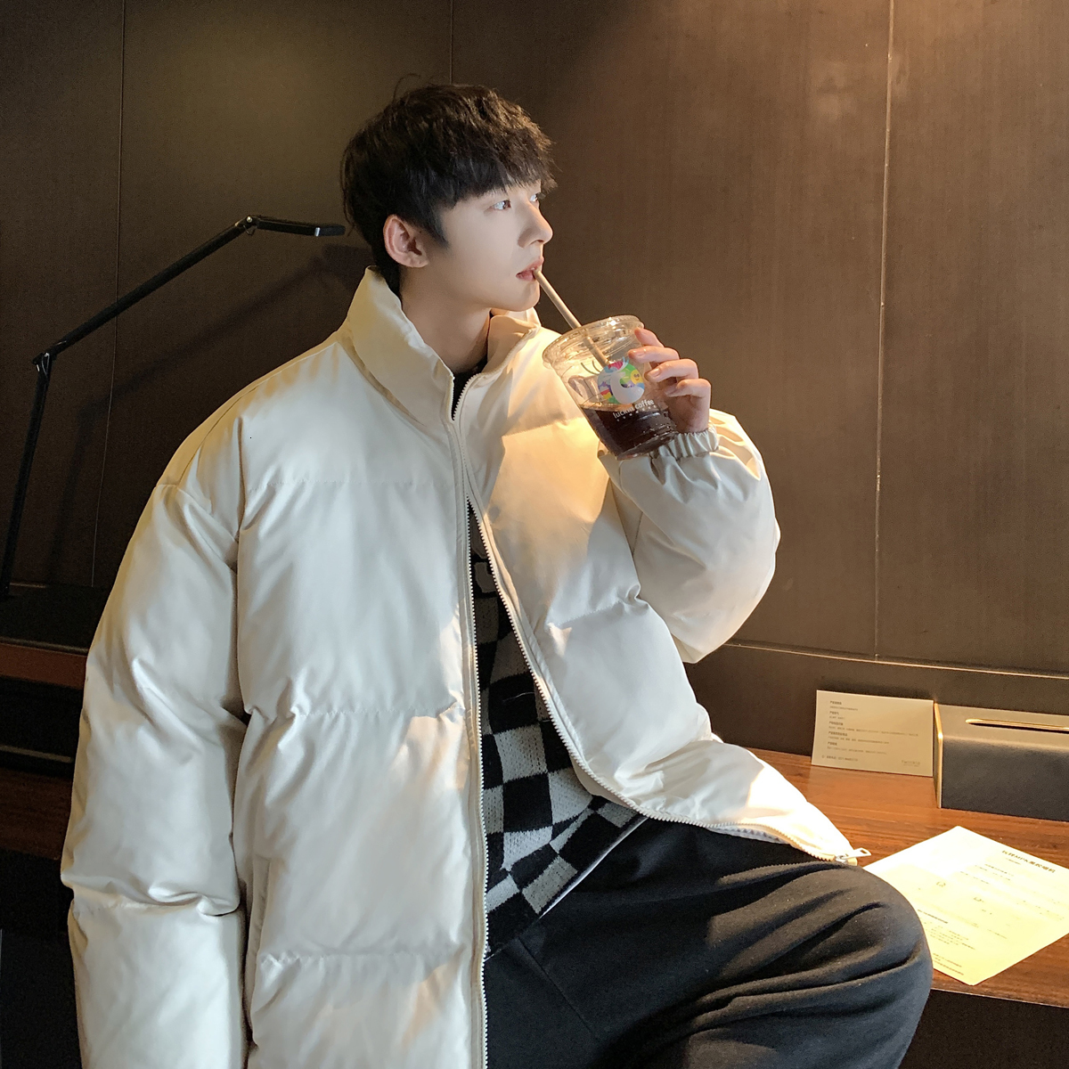 Mens Down Parkas LAPPSTER Y2k Solid Winter Bubble Coat Windbreaker Korean Streetwear Puffer Jacket Hip Hop Black Harajuku Jackets 221129