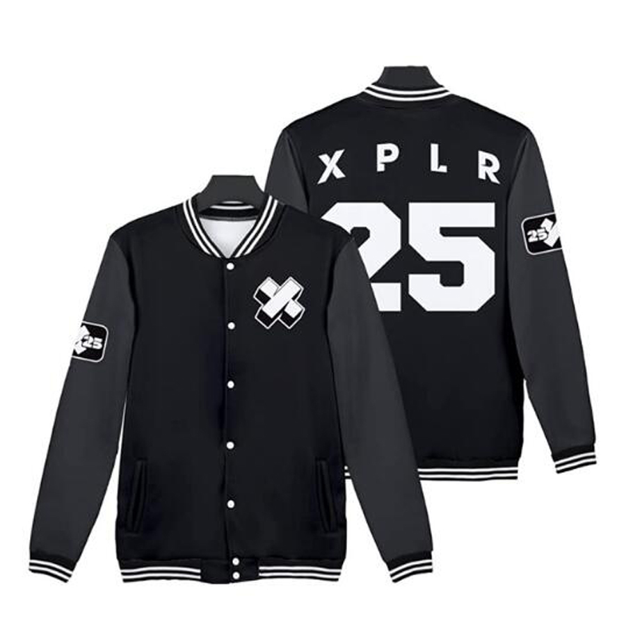 Mens Jackets XPLR Sam and Colby Merch Baseball Men Bomber Outwear Streetwear Hip Hop Maroon Letterman College Uniform 221129
