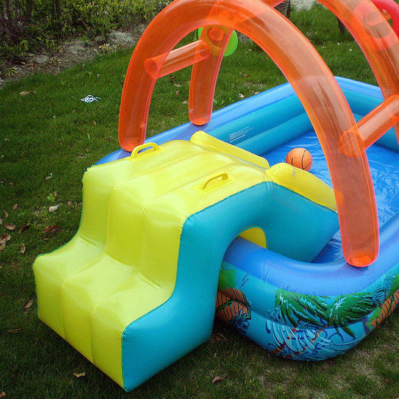 Party Balloons Water Slide For Children Fun Lawn s Inflatables Pools Kids Summer Children s Set Backyard Outdoor Toys 221129