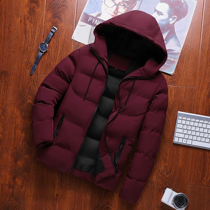 Men's Down Parkas Hooded Puffer Jackets Men Autumn Winter Windbreaker Jackets Men Fashion Clothing Cotton Padded Jacket Mens Coats With Hood 2211