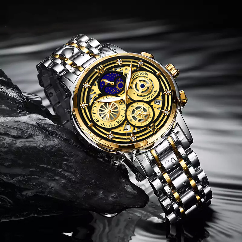 Wristwatches LIGE Fashion Men Watch Calendar Stainless Steel Top Brand Luxury Sports Chronograph Quartz Relogio Masculino Box 221128