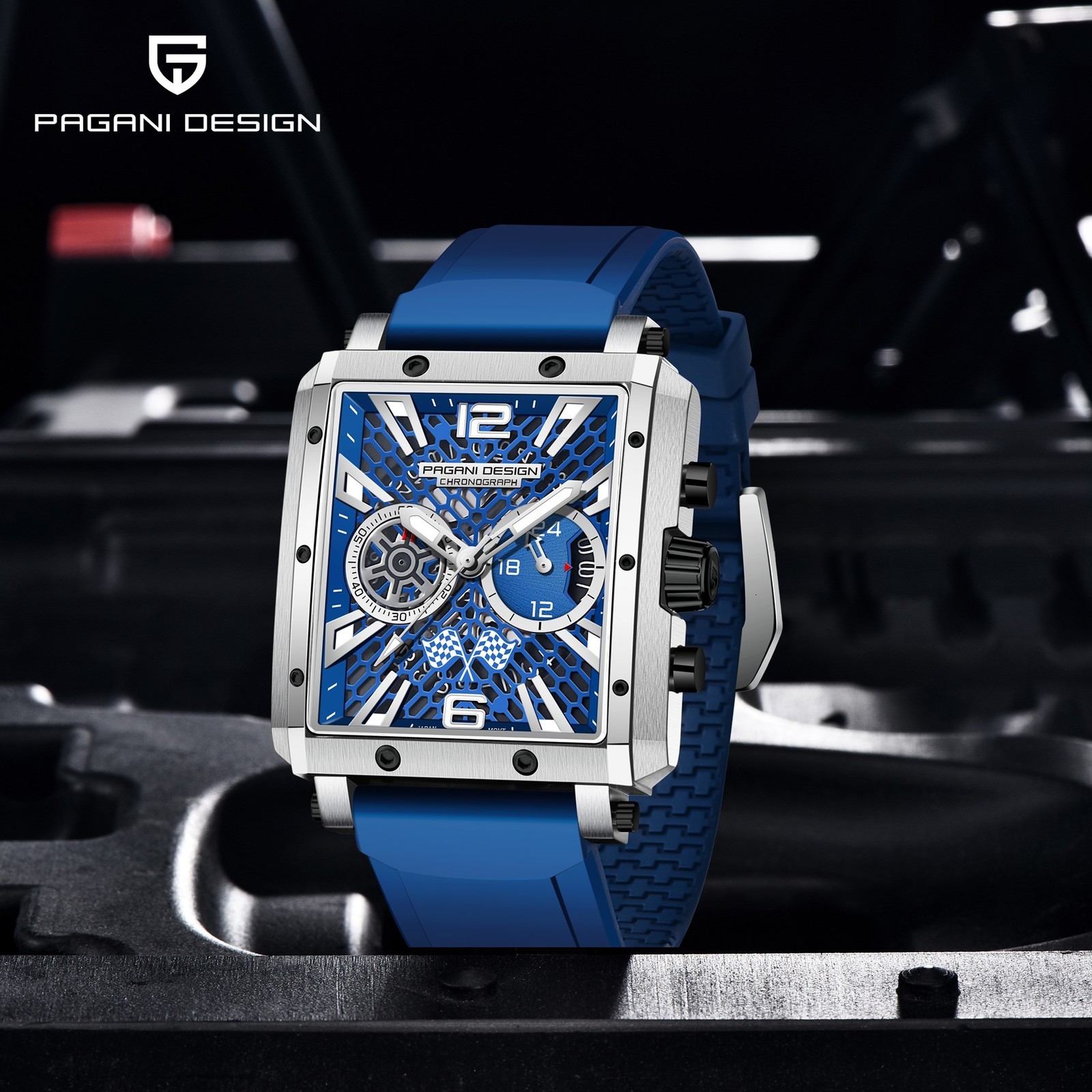Wristwatches PAGANI DESIGN Brand Sports Men s Quartz Wrist Watch 42mm Hollowed Sapphire 50M Waterproof Chronograph Relogio Masculino 221128