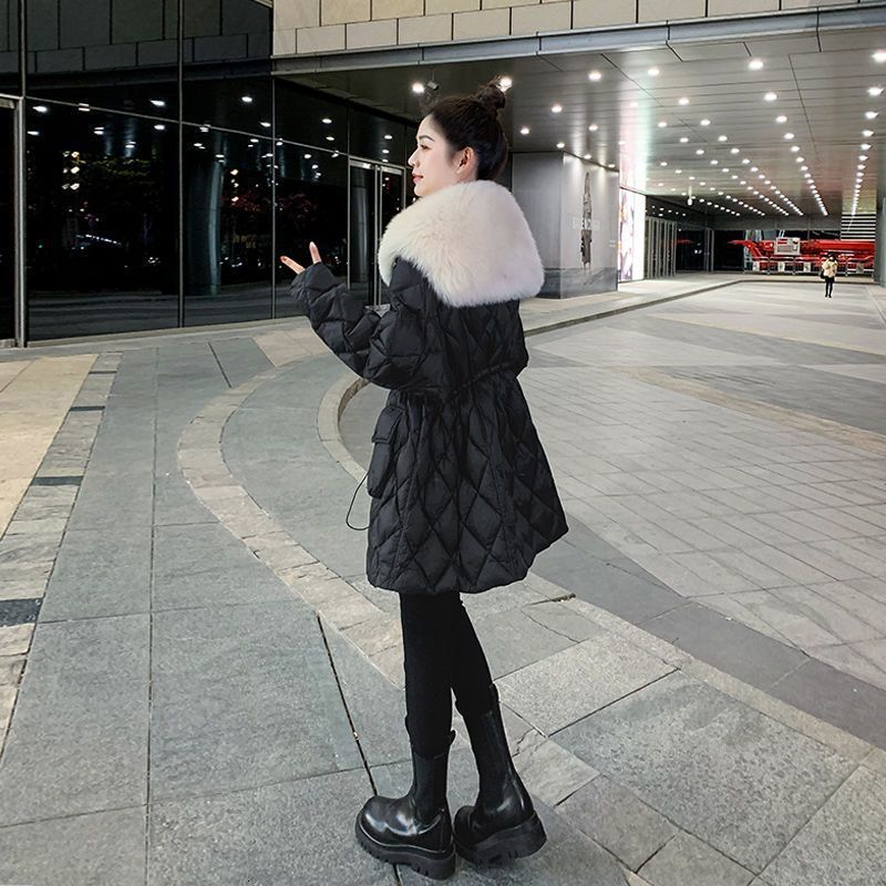 Women s Down Parkas Winter Warm White Duck Jacket Fashion Long Sleeve Women Coat Real Fur Collar Female Elegant Outerwear Y212 221128