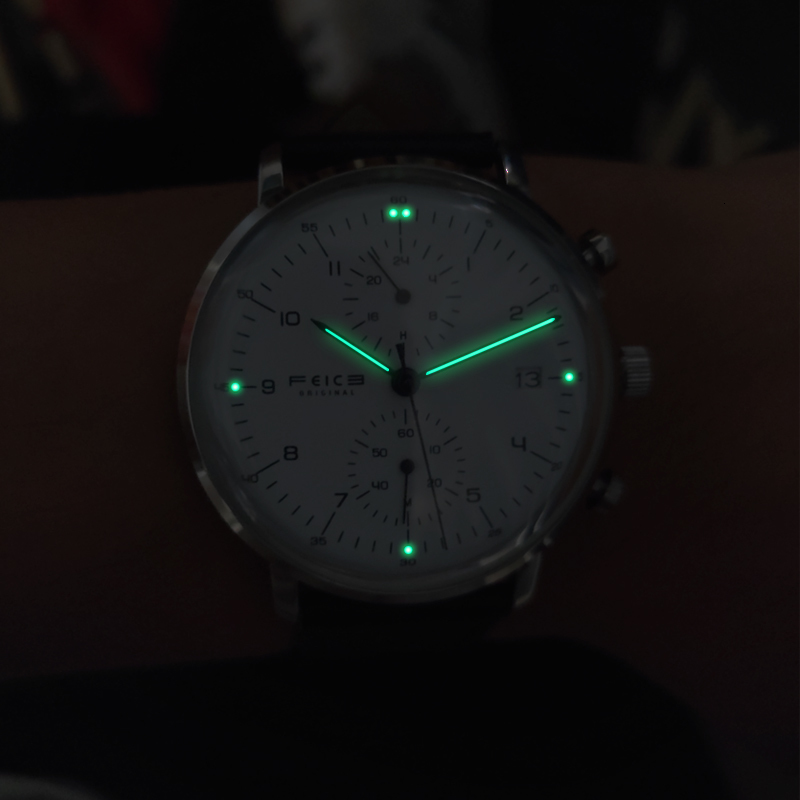 Wristwatches FEICE Genuine Leather Band Mens Business Self Winding Wrist Watches Sport Waterproof Date Luminous Casual for Men FS021A 221128